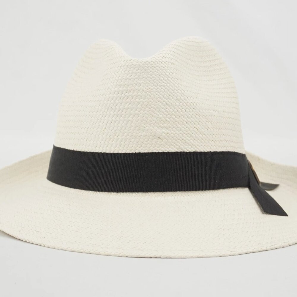Moet & Chandon Handmade Lightweight Straw Panama Hat/Fedora in Sizes L & XL - Picture 4 of 10